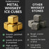 Gold Whisky Stones Gift Set